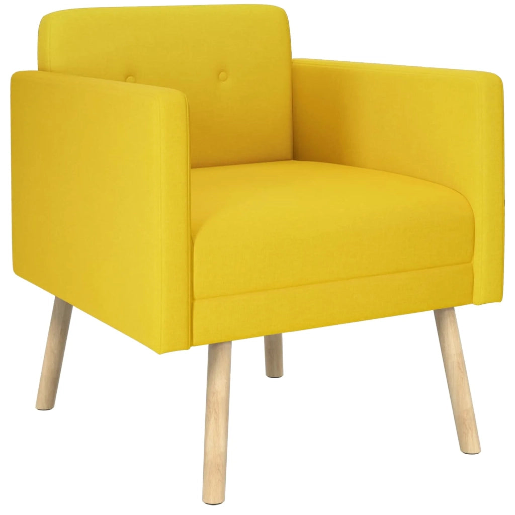 Sedia d'accento Giallo Chiaro Tessuto 42044791