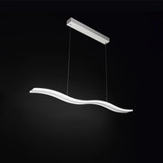 Sospensione Moderna Bend Metallo Bianco Acrilico Led 48W 3000K