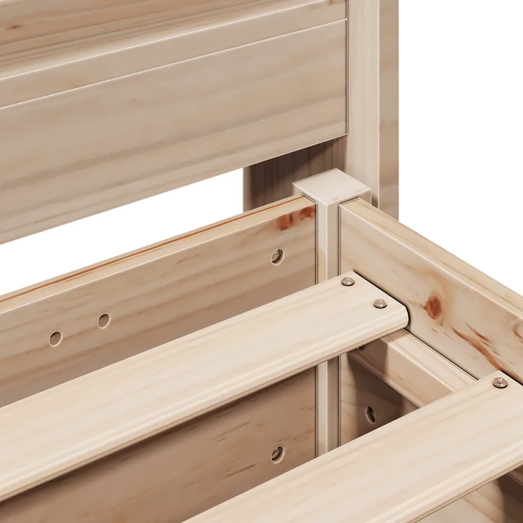 Letto senza Materasso-Struttura Letto 150x200 cm in Legno Massello di Pino 852373