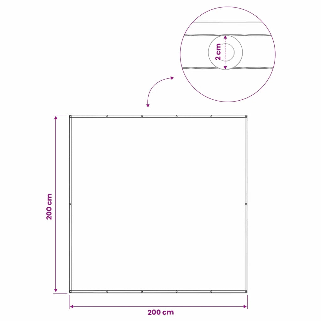 Schermo di Privacy per Balcone 200 x 200 cm 42036582