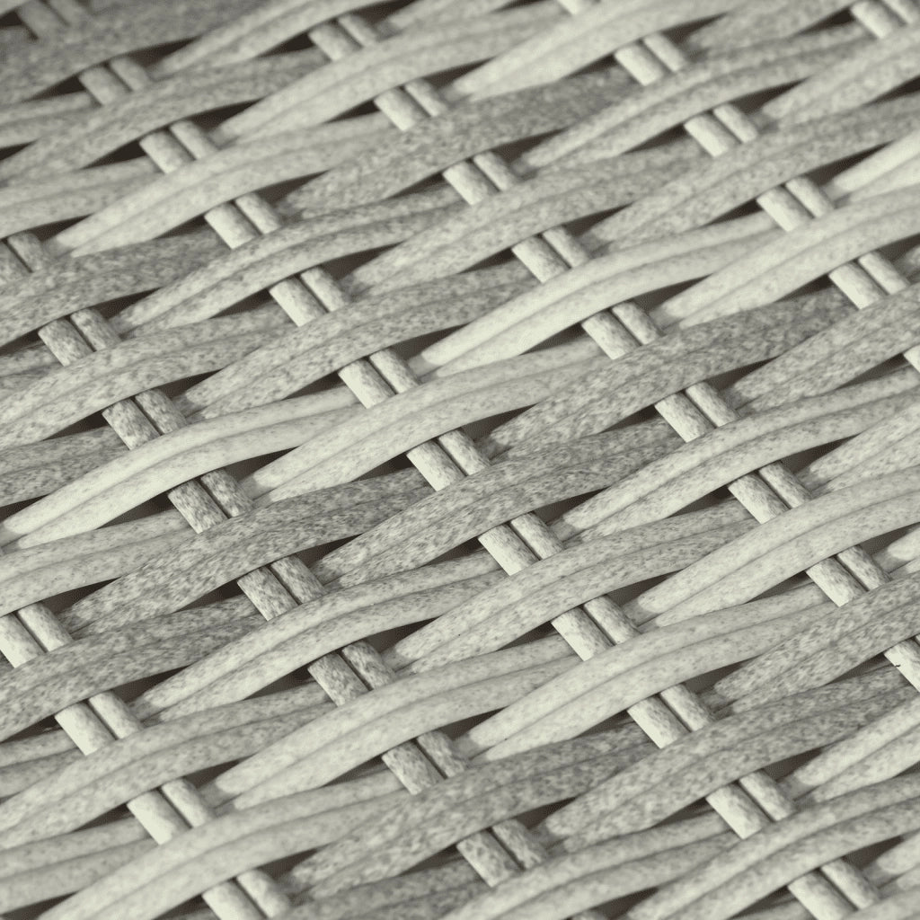 Set Divani da Giardino 7pz con Cuscini Grigio Chiaro Polyrattan 3253739