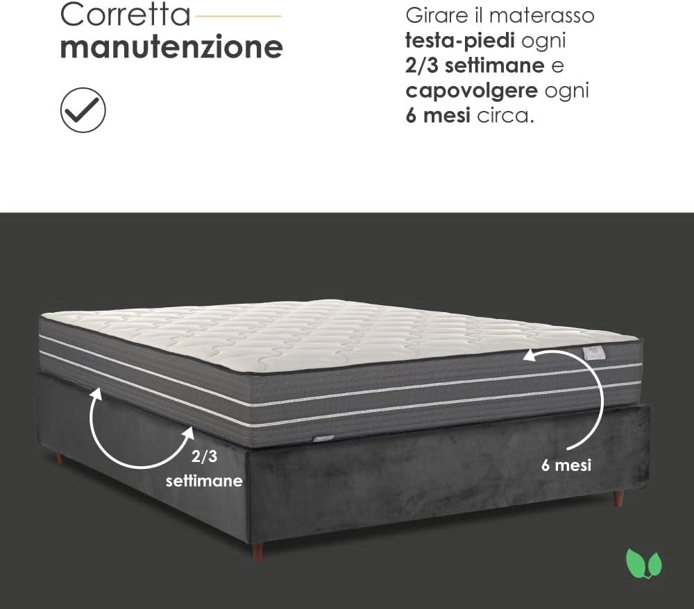 Materasso 80x190 h26 cm in memory massaggiante dispositivo medico CE doppio comfort spedito sottovuoto Farmarelax