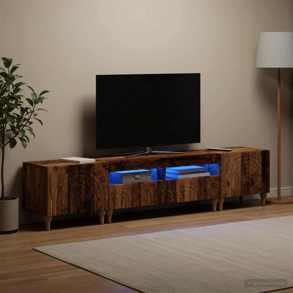 Mobile TV LED a 3 pezzi Legno antico Legno ingegnerizzato 3416507