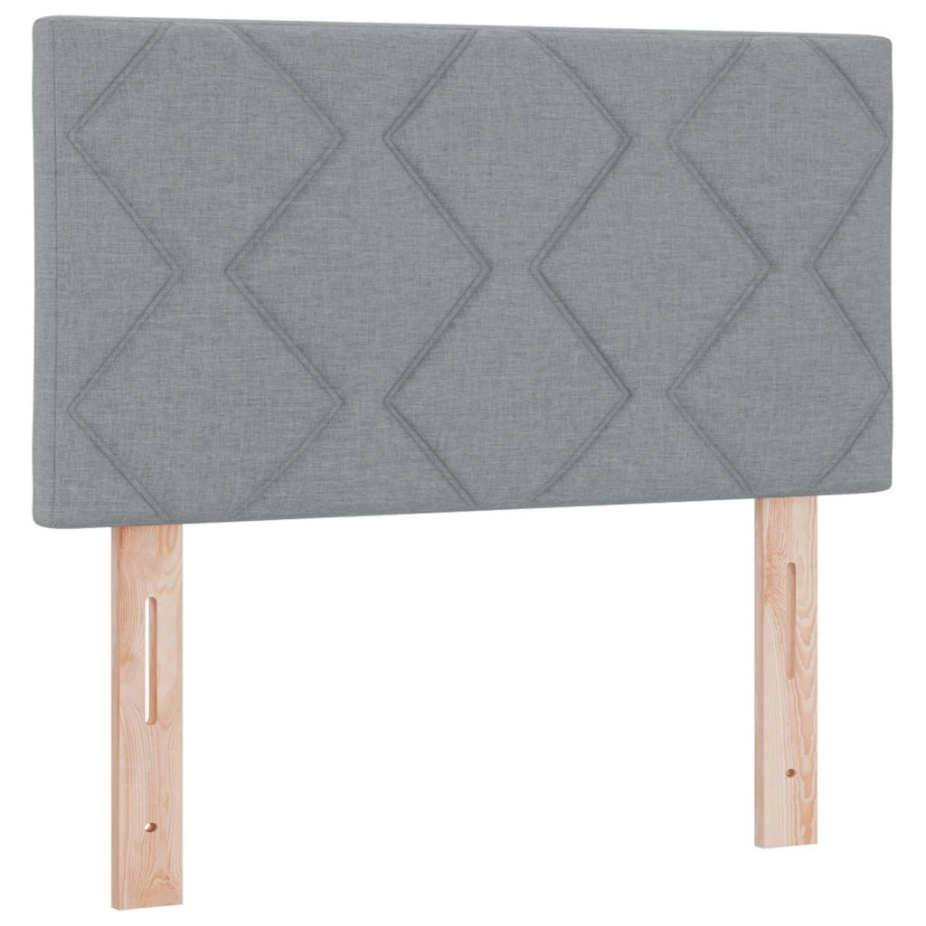 Letto con Box Spring, Materasso e LED Grigio Chiaro 90 x 200 cm 3451861