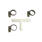 Giunzione per tubi a "T" + 2 fascette - 8 mm = 5/16â€