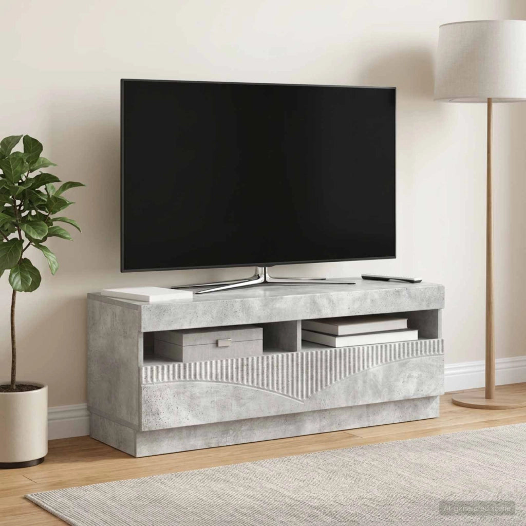 Mobile TV LED Grigio Cemento Legno ingegnerizzato 897428