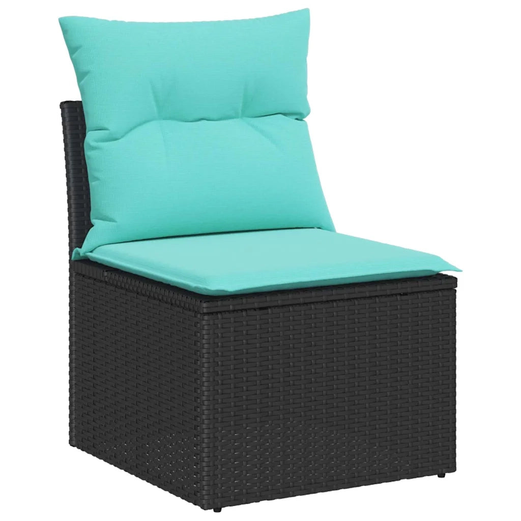 Set di divani 3 pcs Nero polyrattan 3346246
