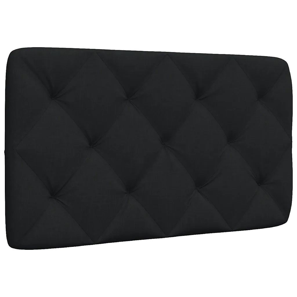 Coussin de tête de lit noir 90 cm tissu