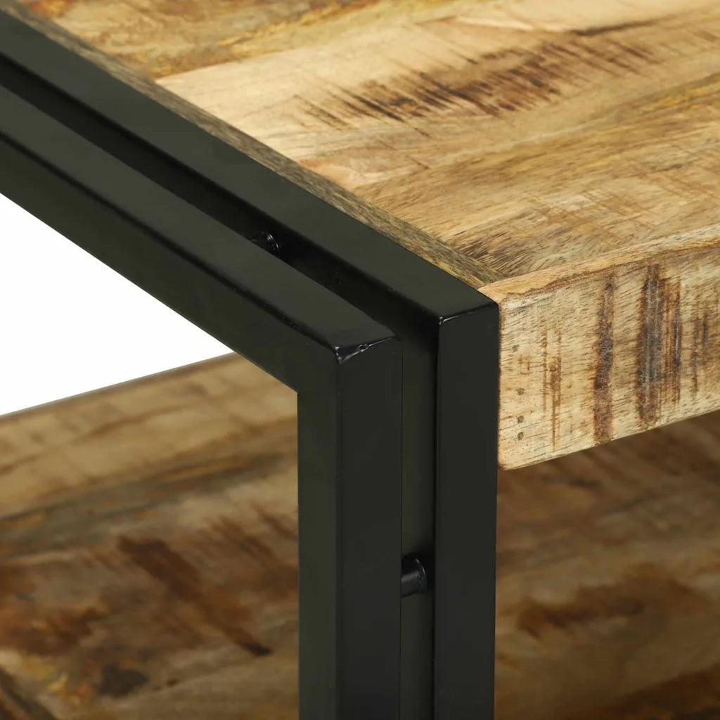 Tavolino da Salotto-Tavolino da soggiorno-Tavolo Marrone legno massello di mango