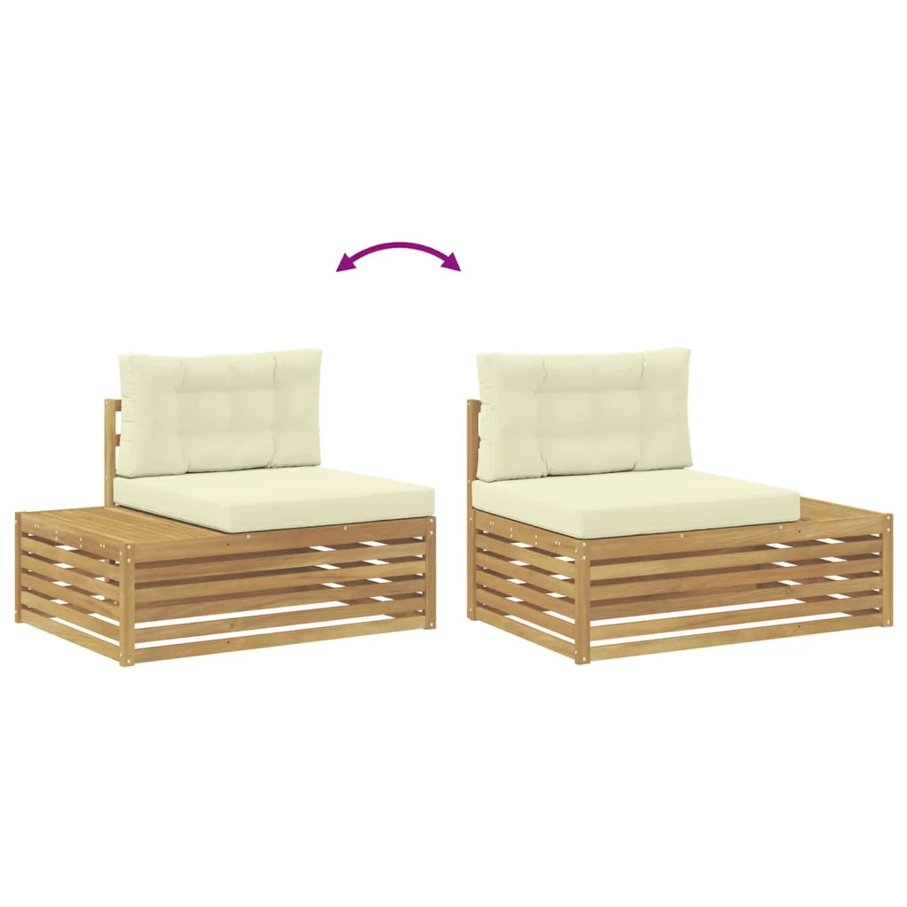 8 pz Set di divani da esterno Bianco 3391130
