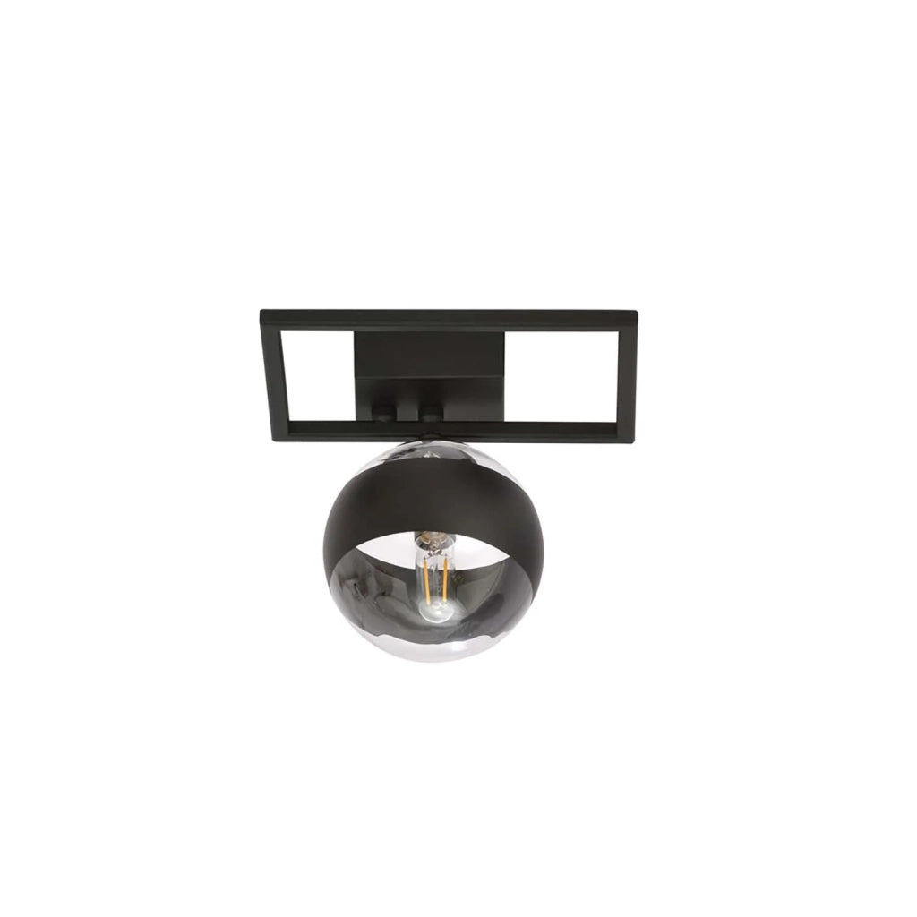 Plafoniera Moderna Perseo Acciaio Nero Mod5 Luce E14