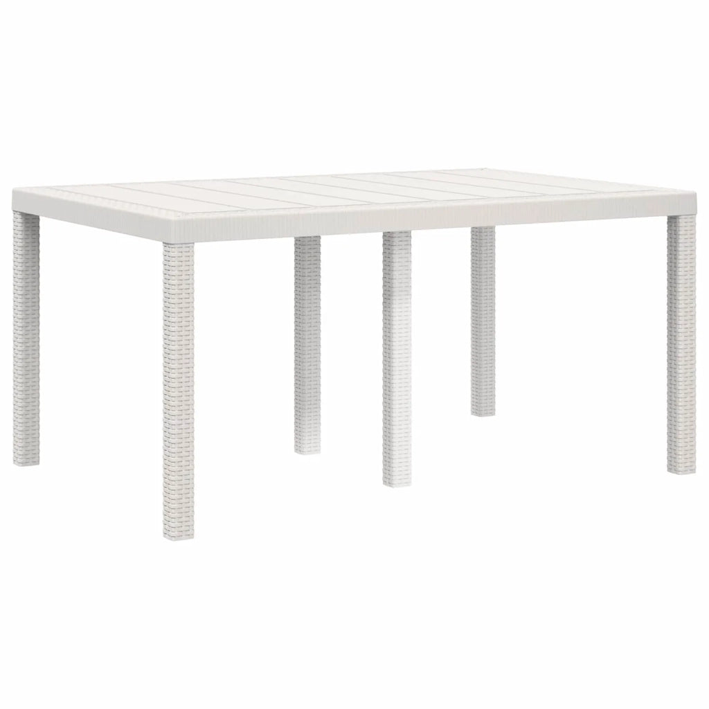 Set da Pranzo per Giardino 7 pz Bianco e Grigio Chiaro PP 3430146