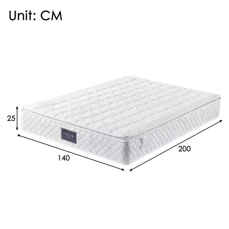 Letto matrimoniale 140 × 200 cm con materasso e testiera illuminata