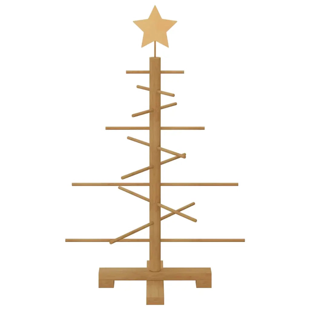 Albero di Natale in legno con supporto Marrone 75 cm Bambù 42018049