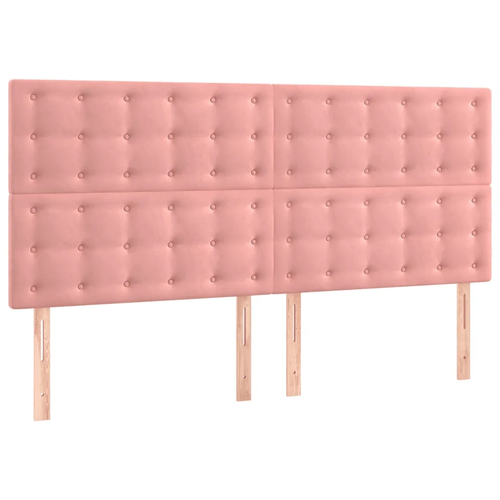 Testiera | Testata Rosa 200x5x118/128 cm Velluto