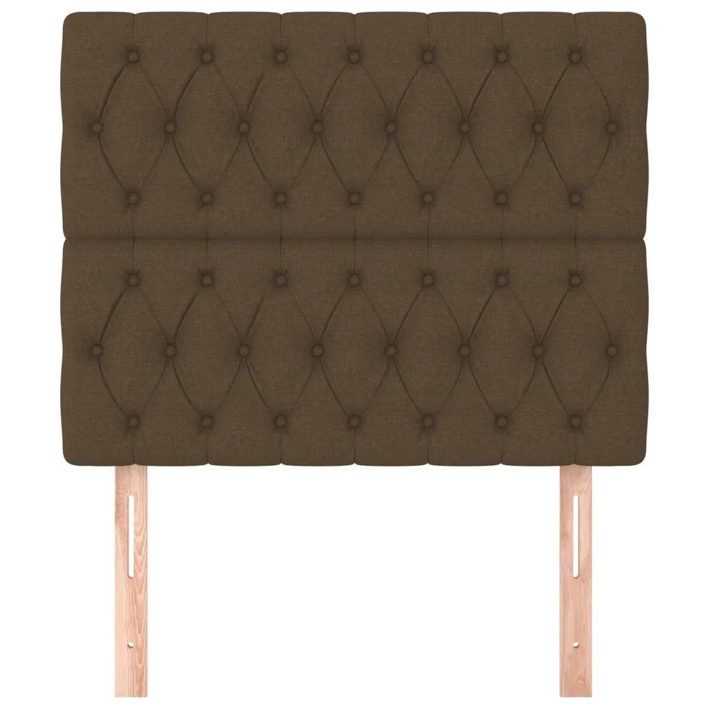Testiera | Testata Marrone Scuro 90x7x118/128 cm Tessuto