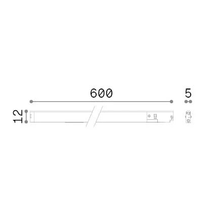 Sistema Lineare DEVA LED 11W Luce Calda 3000K Finitura Nero Ideal Lux