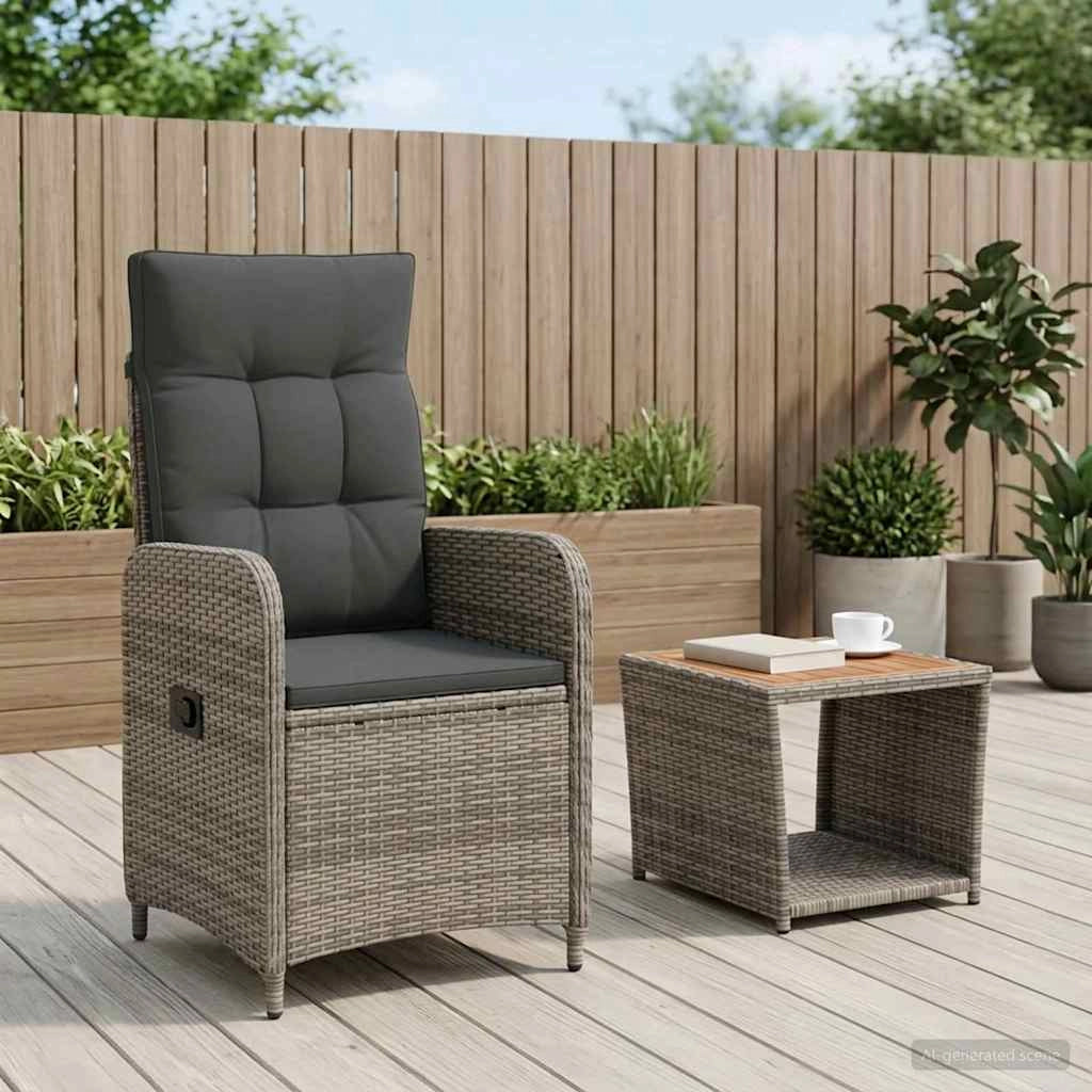 Set Lounge da Giardino 2 pz Grigio chiaro e grigio scuro 3422358