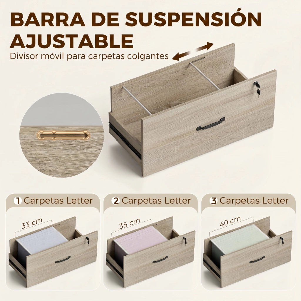 Scrivania con Ripiani e Cassetti ¨C Minimal ¨C Rovere 120x60x75 cm