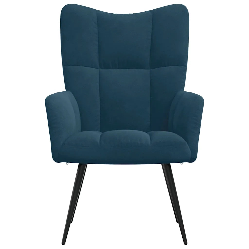 Sedia Relax Blu in Velluto