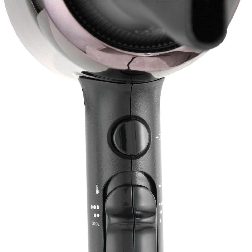 Trade Shop - Asciugacapelli Phon Professionale A Ioni Negativi 2 Velocita' Salone 2000w V-418 -