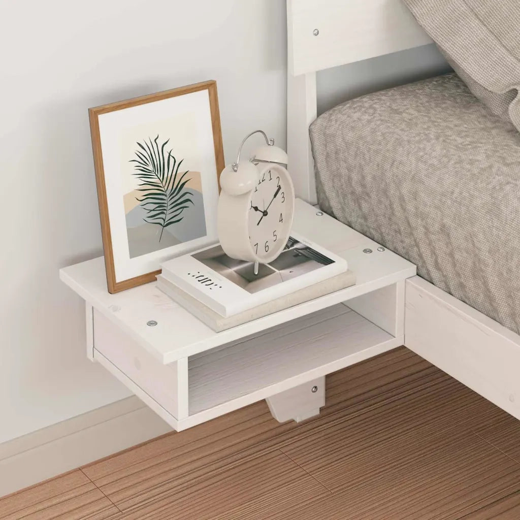 Letto singolo | Letto per adulti | Struttura del letto Bianco 90 x 200 cm Pino massello