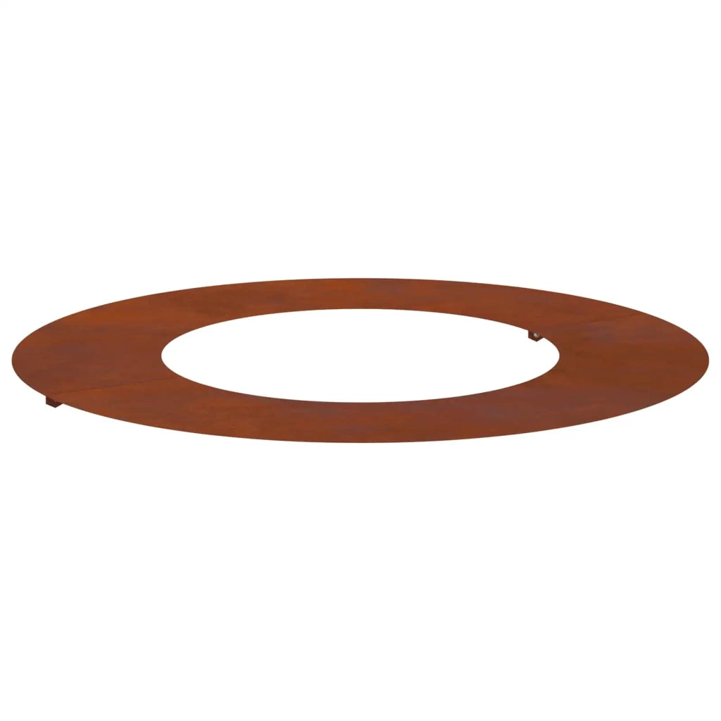 Anello per albero piatto da esterno 70 x 70 cm protezione radicale moderna giardino in acciaio patinato marrone 02_0052311
