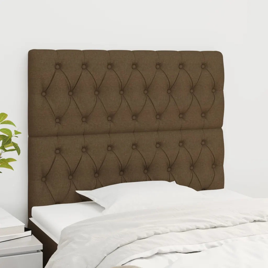 Testiera | Testata Marrone Scuro 90x7x118/128 cm Tessuto