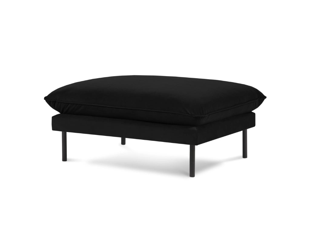 Cosmopolitan Design - Pouf "Vienna" in velluto nero 