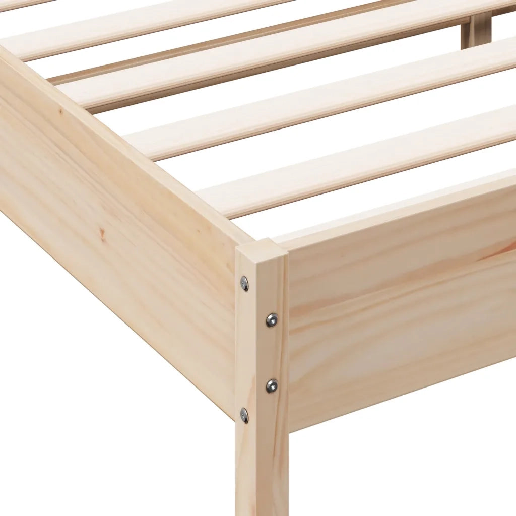 Letto senza Materasso-Struttura Letto 140x200 cm in Legno Massello di Pino 399384