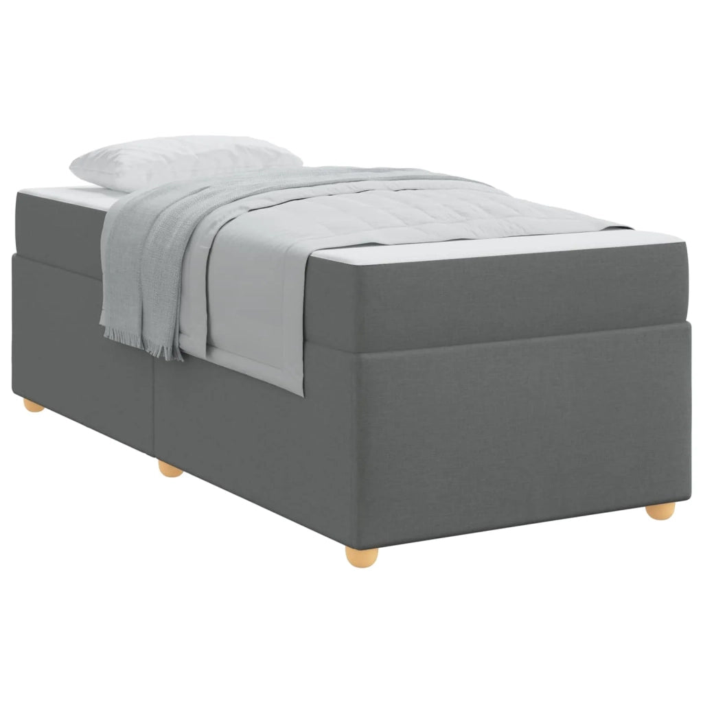 Letto singolo | Letto per adulti | Struttura del letto Grigio scuro 90 x 190 cm Tessuto