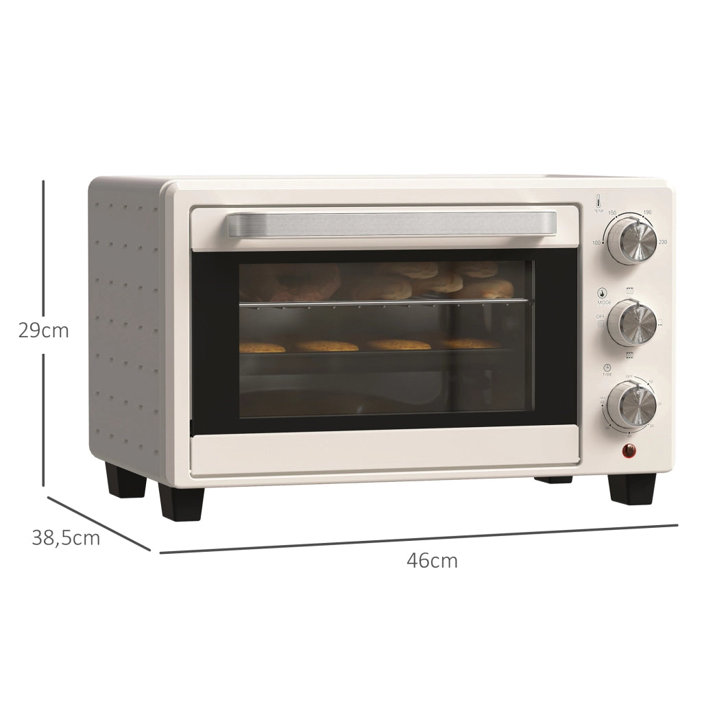 Forno Elettrico Mini 21L ¨C Xylo ¨C 3 Modalit¨¤ Cottura, 100-230¡ãC, Acciaio Inox, Crema