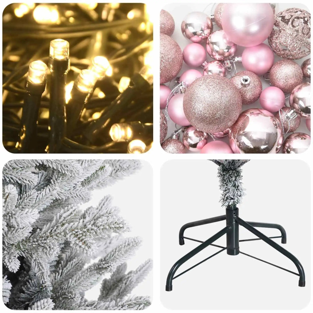 Albero di Natale Artificiale con Palline 210 cm 300 LED 3466640