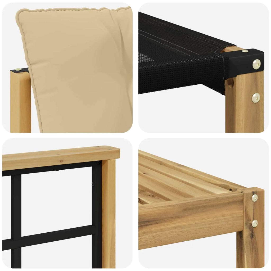 Set di divani da esterno 9 pz Bianco e Beige 3388547