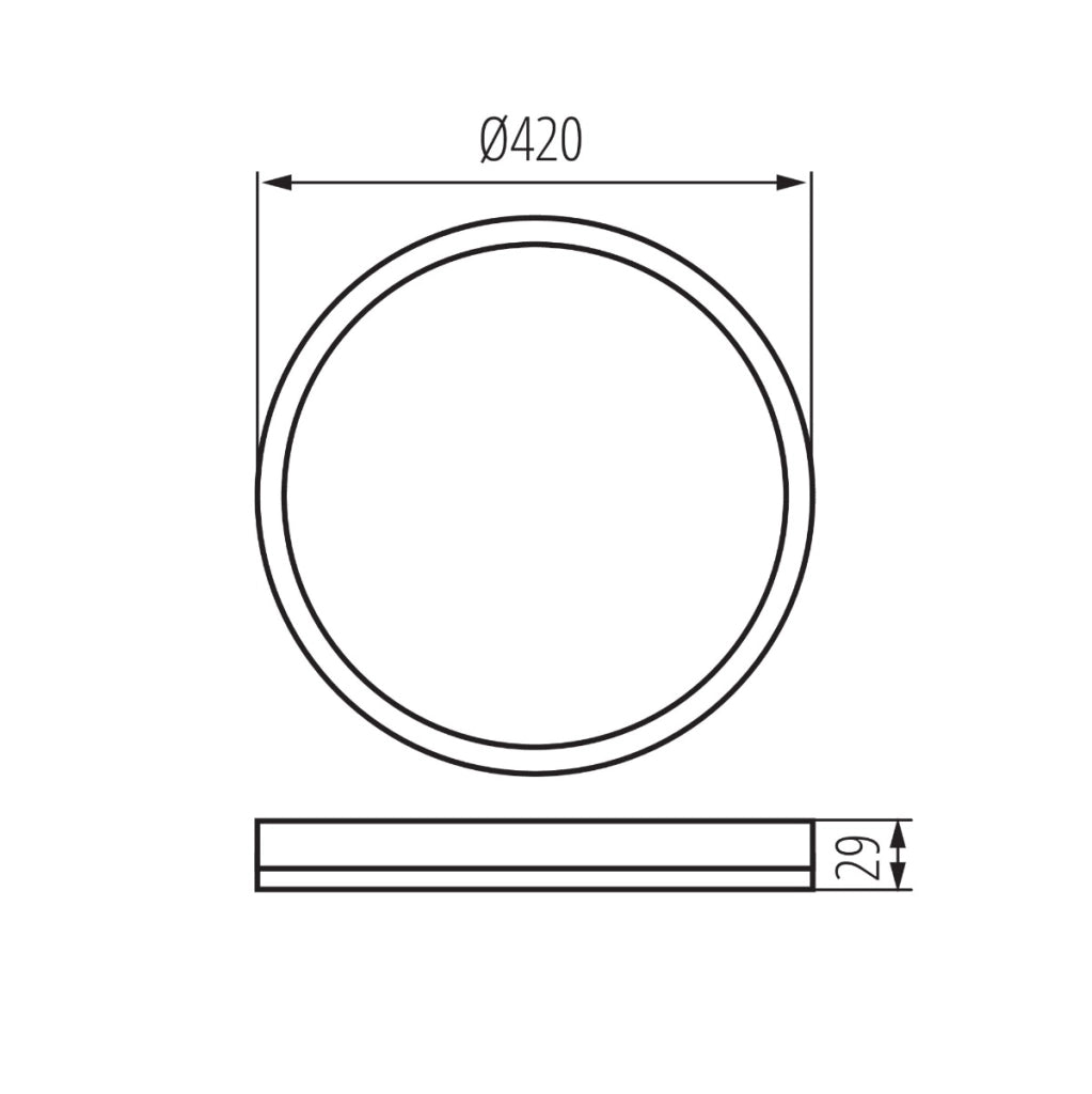 Plafoniera LED tonda bianca 42cm 22W CCT IP54 Kanlux