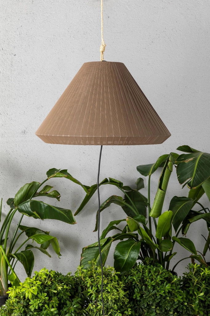 Faro Barcelona 71584-06 - SAIGON OUT Lampada portatile e sospensione grigia/marrone T70 hole cap