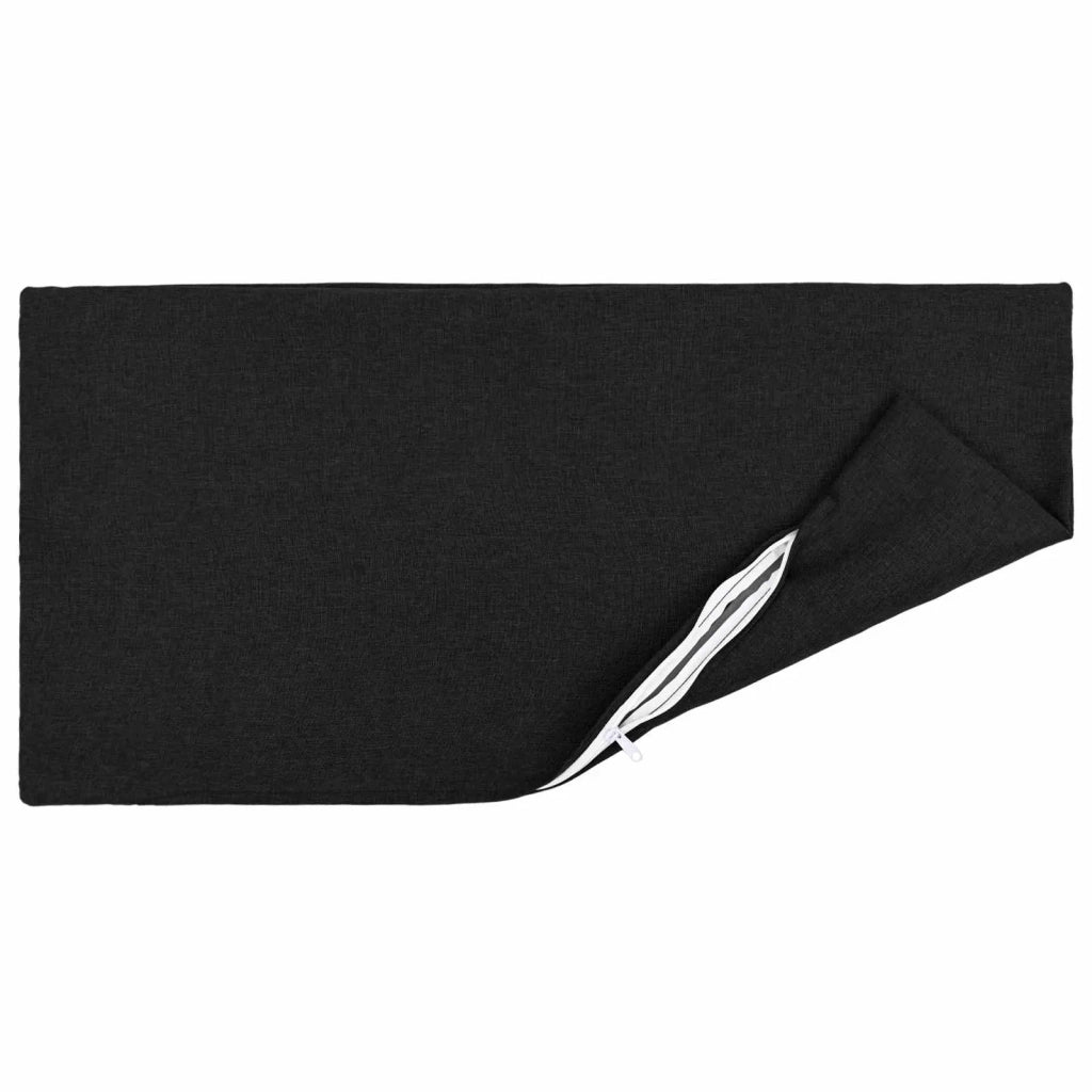 Cuscino con cuscino HEERLEN 6 pz Nero Tessuto 924936