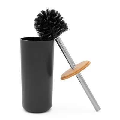 Set completo accessori bagno da appoggio in abs nero e bambù Surf