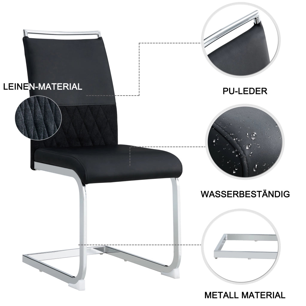SEDIA Ergonomica Nero in Metallo