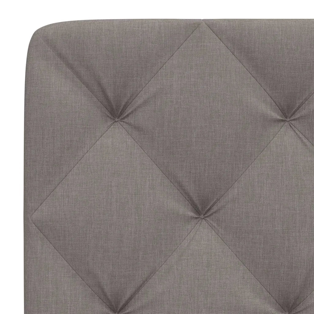 Coussin de tête de lit taupe 120 cm tissu