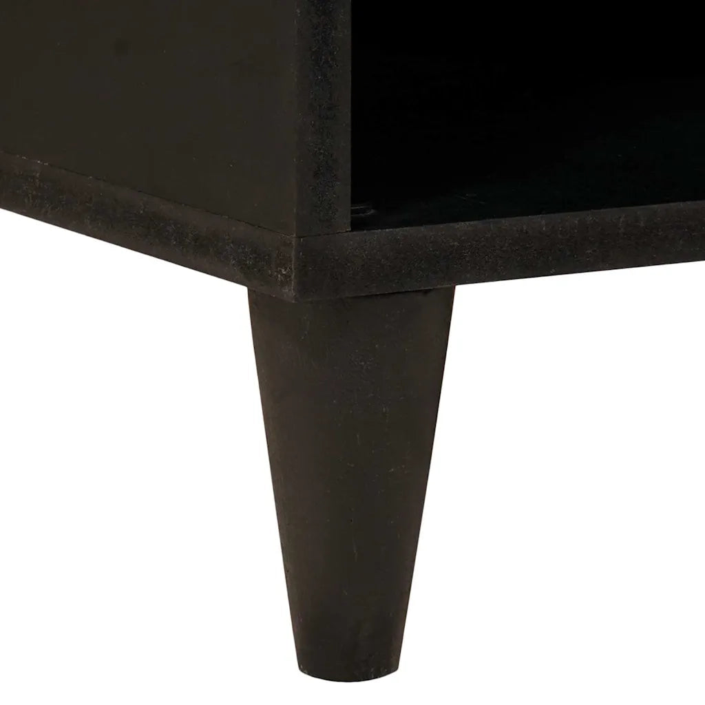 Mobile laterale con lo scaffale Nero e Oro 80 x 33,5 x 75 cm 4017855