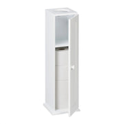 Armadio per carta igienica moderno 2 scomparti 90 x 30 x 20 cm design pulito bagno in legno bianco 13_0013510