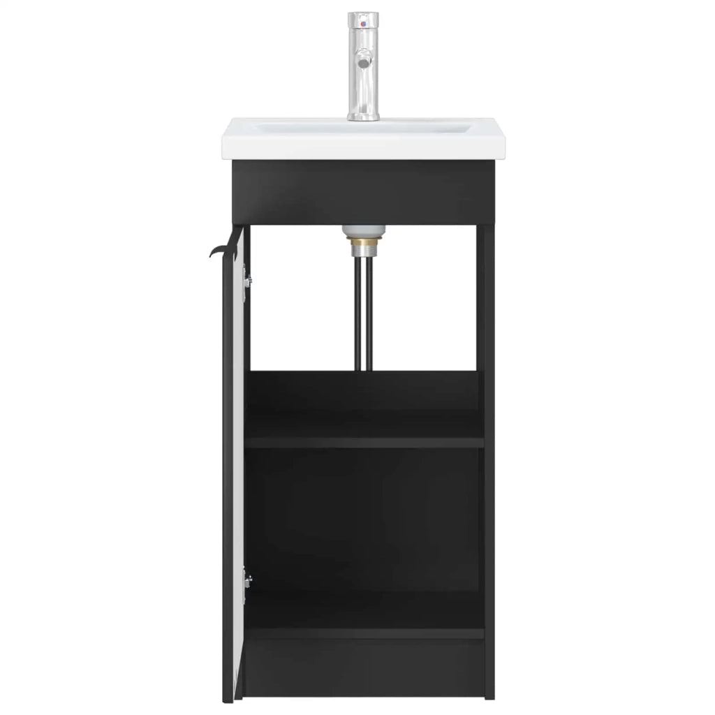 Mobile da bagno con Lavabo | Armadio Lavabo Nero 42 x 40 x 84,5 cm