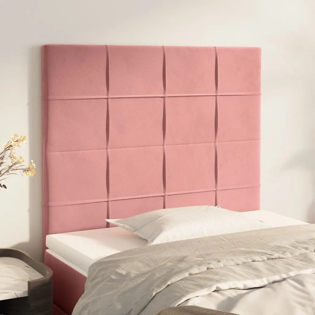 Testiera | Testata Rosa 80x5x118/128 cm Velluto