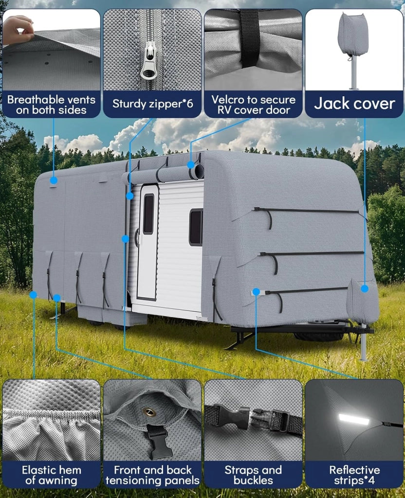 Telo di copertura resistente a 4 strati per roulotte e camper.