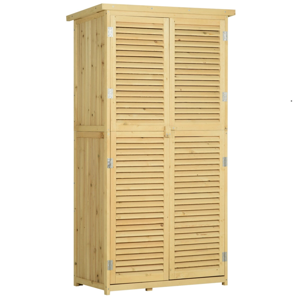 Armadio Mobile Portaoggetti da Giardino 87x46,5x160 cm in Legno