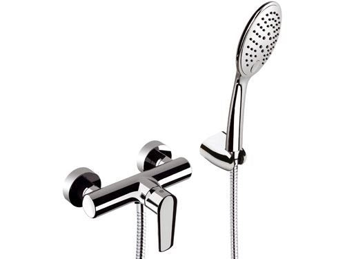 Rubinetto esterno doccia con leva frontale e kit doccia serie vanity