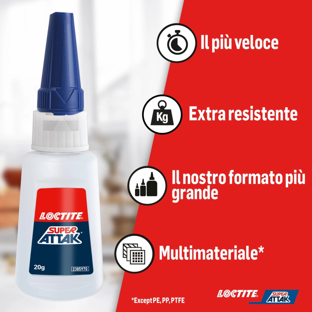 Colla Super Attak Professional 20 Gr Loctite