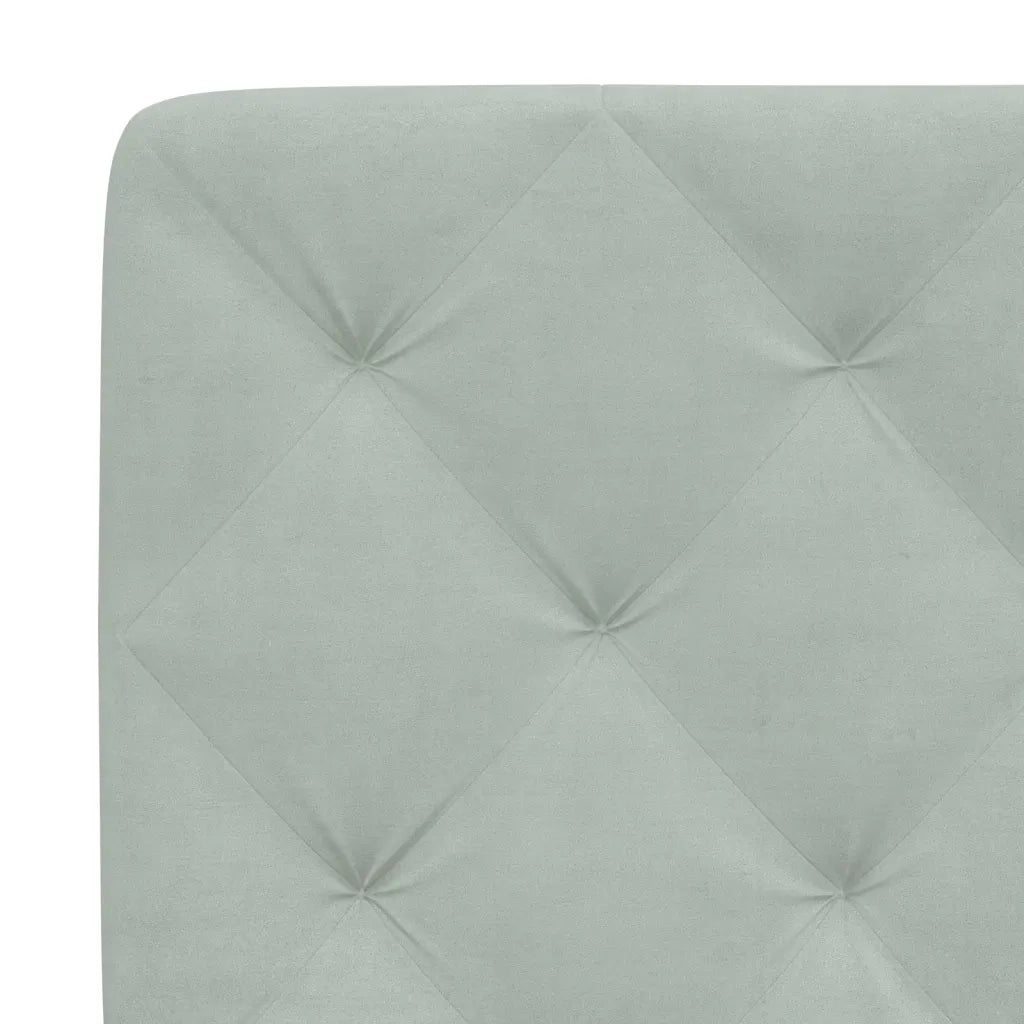 Coussin de tête de lit gris clair 160 cm velours