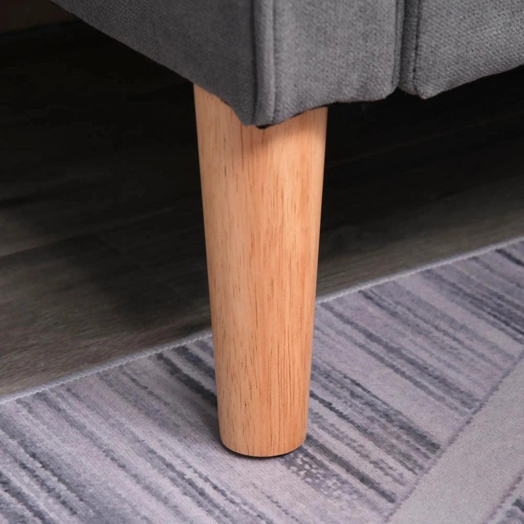 DIVANO 2 posti 117x62x78 cm Grigio in Poliestere